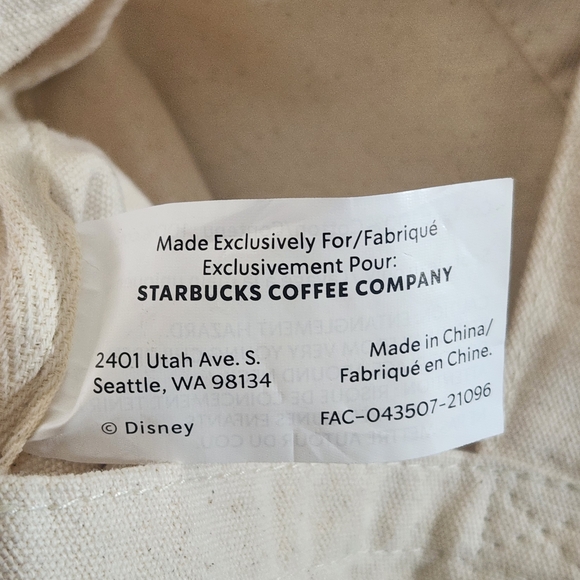 Walt Disney 50 Anniversary Magic Kingdom Starbucks Been There Series Canvas Bag - Picture 7 of 10